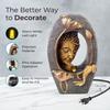 Buddha Water Fountain for Home Decor/LED Lights/Waterfall Fountain Indoor Home Decor/Garden Decor Items