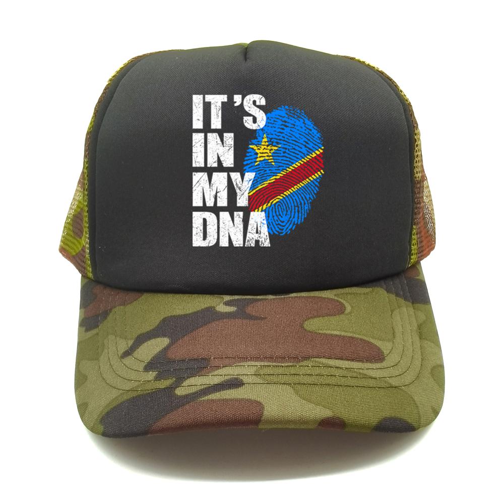 Democratic Congo Flag Trucker Hat Adjustable Mesh Baseball Cap Patriotic Congo Casual Sun Hats for Unisex Women