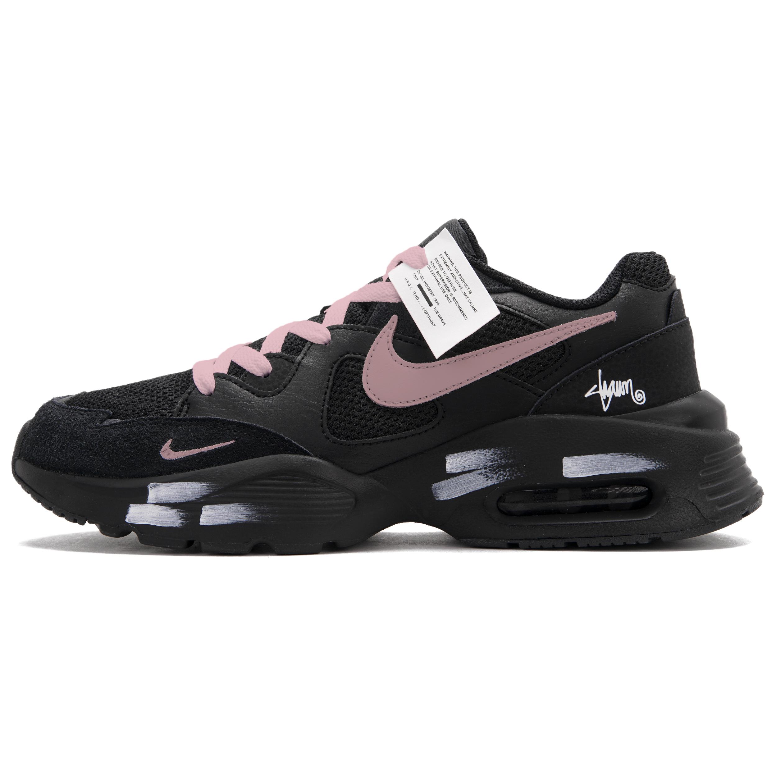 

Nike Air Max Fusion Low top Running Shoes Men s Black White Pink CJ1670-001(Team62-DXX) 45