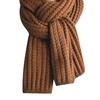 Couple Winter Scarf Warm Thick Knitted Long Scarf Solid Color Soft Large Wrap Outdoor Indoor Cold Weather Neck Warmer