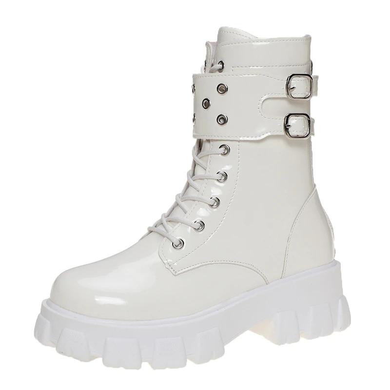 

Fashion Ladies Shoes on Sale 2024 High Quality Zipper Women s Boots Winter Round Toe Solid Short Barrel Chunky Heels Fashion Boots 35 білий