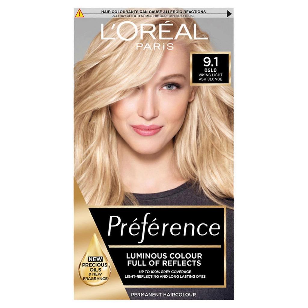 L'Oréal Paris Preference Permanente Haarfarbe, 9.1 Hellaschblond