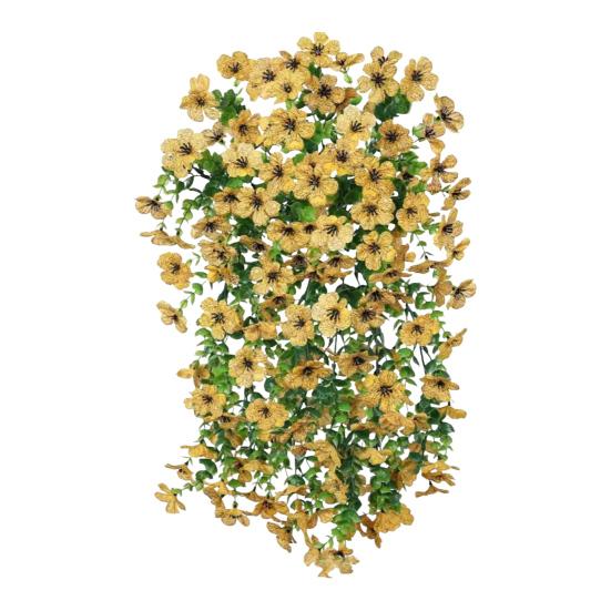 1/4 stk Hengende Kunstig Fiolett Blomst UV-bestandig Falsk Silke Blomst Bryllupsfest Innendørs Utendørs Hage Vegghengt Fusk Blomst Dekorasjon