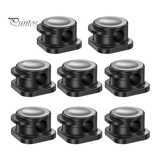 

8 шт. зажимы для органайзера кабелей, зажимы для держателя кабеля на столе, пружинные зажимы для управления кабелями, прикроватная тумбочка, слот для шнура зарядки телефона, самоклеящийся органайзер для проводов чёрный