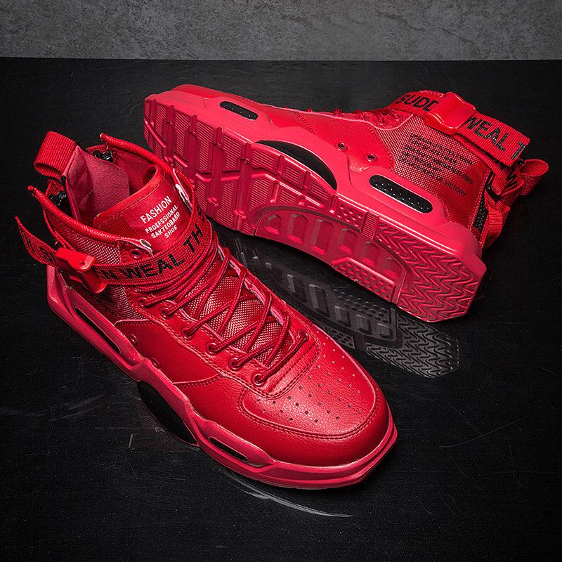 Pánská móda Prodyšná Pánská obuv Podzimní Hip-hop Vysoké desky Obuv Móda Obuv pro volný čas