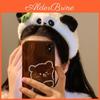 Cartoon Headband Cute Panda Plush For Womens Face Washing Amusement Park Funny And Creative Headband For Zoo Hair Accessories