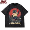 Catzilla Cat Japanese Art Funny Cat Gifts For Women TShirt Unisex Cotton Tshirt Oneck Tops Tees Fashion Fitness T Shirt