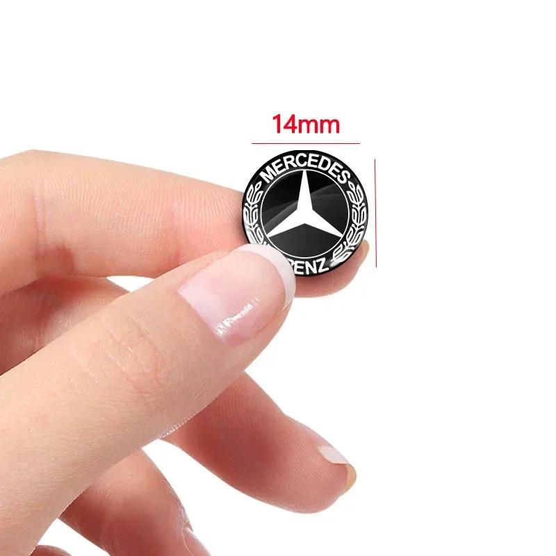 C200 E200 Für Mercedes Benz Auto Emblem Abzeichen Aufkleber Auto Steuer Schlüssel Logo Dekoration Für Mercedes Benz AMG W204 W203 W205 W206
