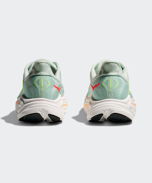 [Hoka] Clifton 10 Wide - Sea Glass:Neon Flame (1162050-SLSSN)
