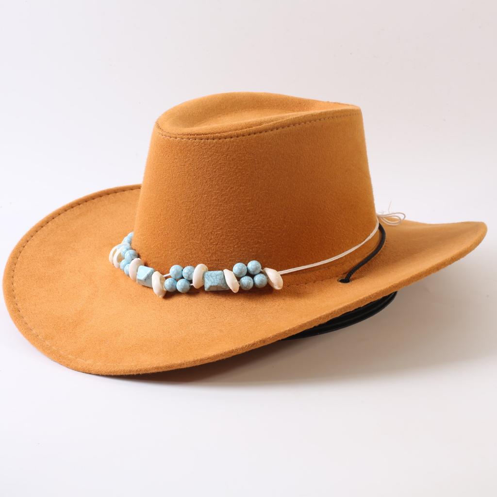 Popular European and American classic big-brimmed western cowboy hat men's and women's outdoor fashion anti-sun cowboy hat jazz hat
