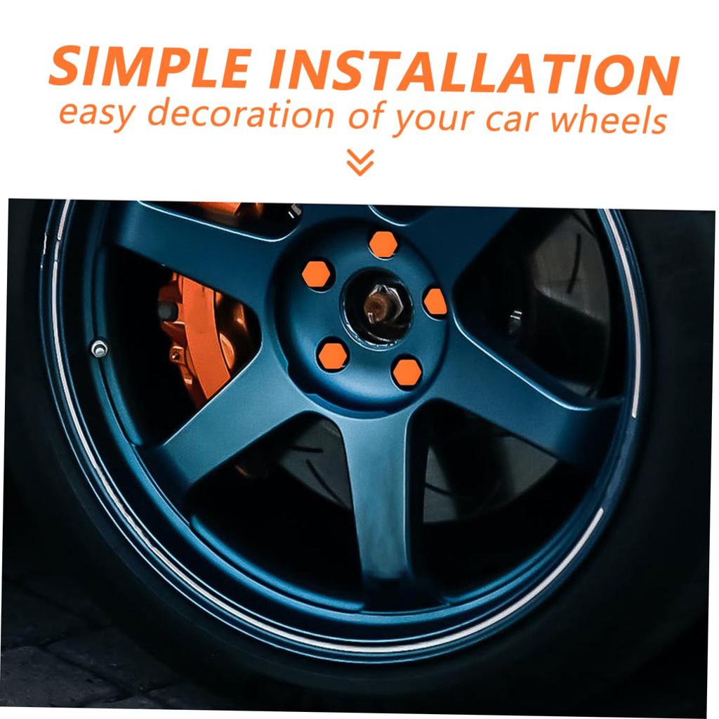 ETHZZLE Silicone Car Wheel Nut Cover 15mm Glow In the Dark Wheel Lug Nut