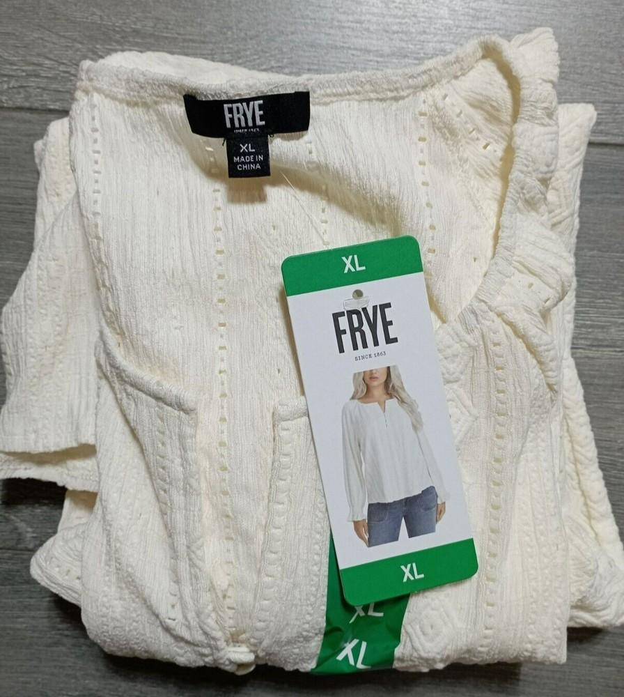 Рубашка FRYE Взрослая XL  Salt Breeze  Текстурированный Бохо Милый Топ Женская Унисекс Футболка XXXL