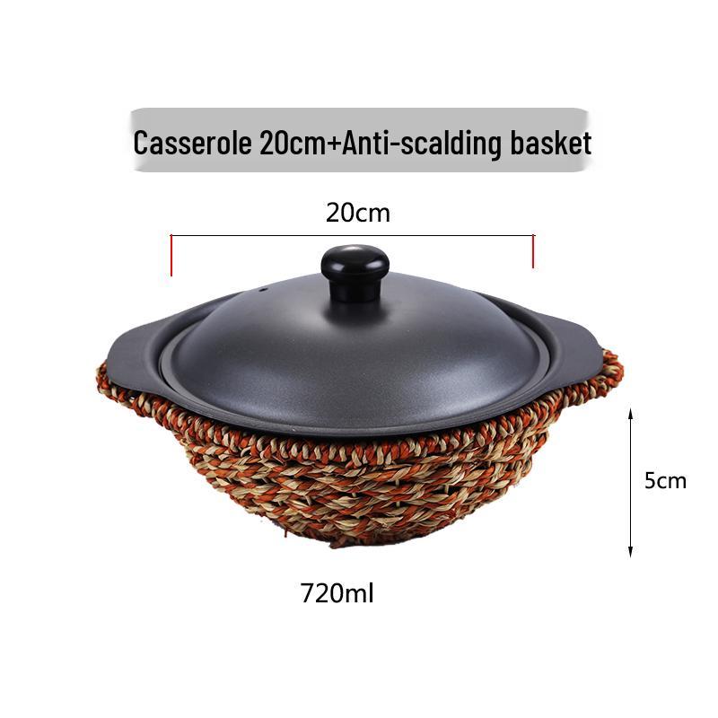 Commercial Cast Iron Pot for Crispy Rice and Clay Pot Dishes, Compatible with Induction Cookers