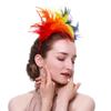 Colorful Feather Headband Headdress Prom Decoration Headband Party Dance Stage Performance Festival Carnival Accessories