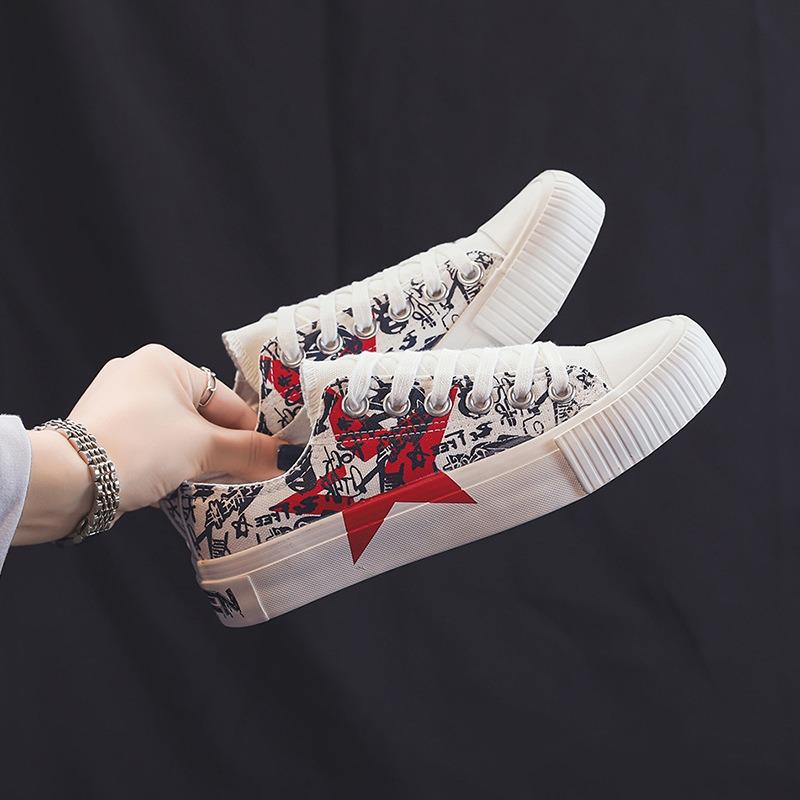 Spring Low-top Canvas Shoes Women's Rubber Shoes Casual Shoes Student Cloth Shoes Trendy Shoes