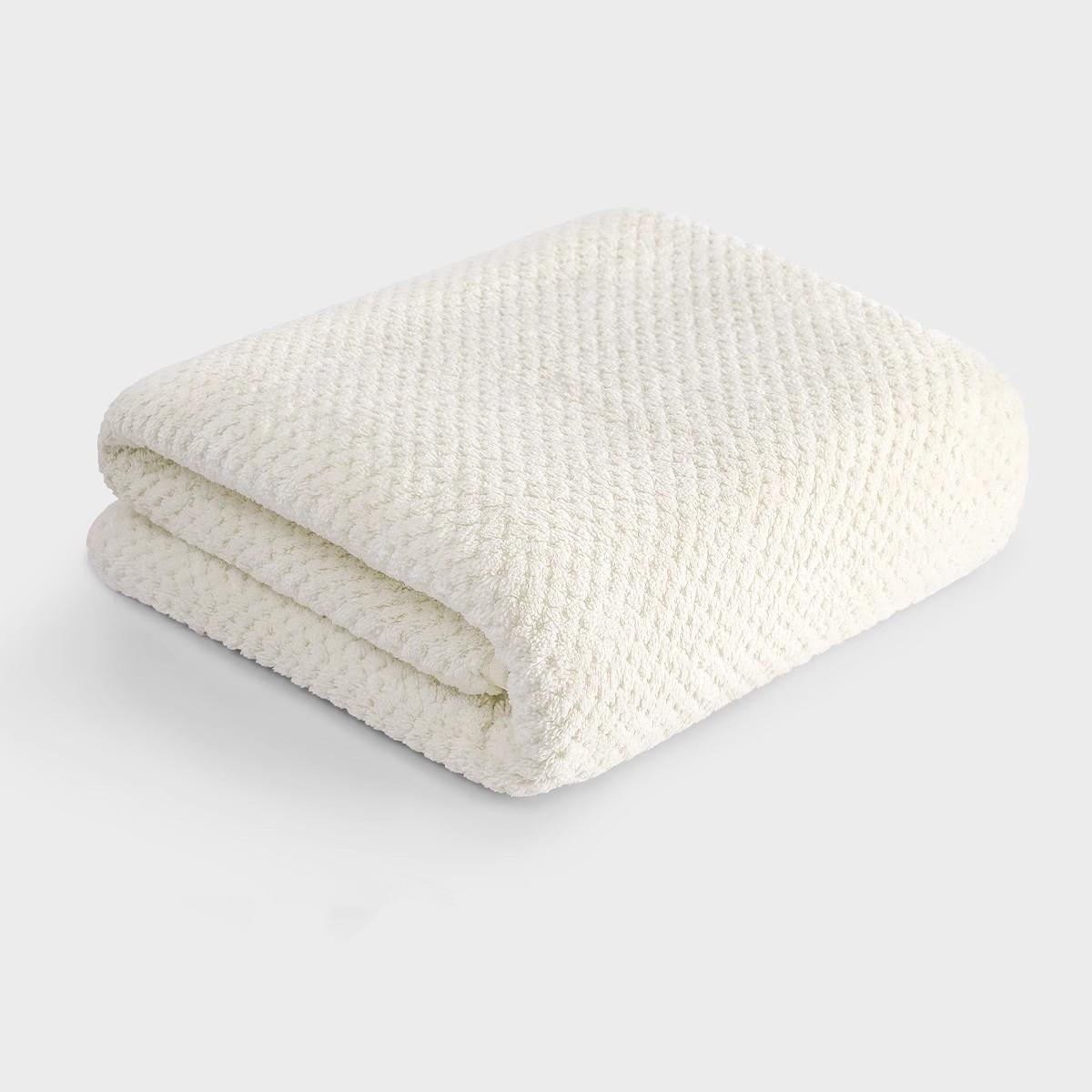 Premium Cross-border Coral Fleece Plaid Bath Towel - Highly Absorbent, No Shedding, Thick & No Marks 70*140cm