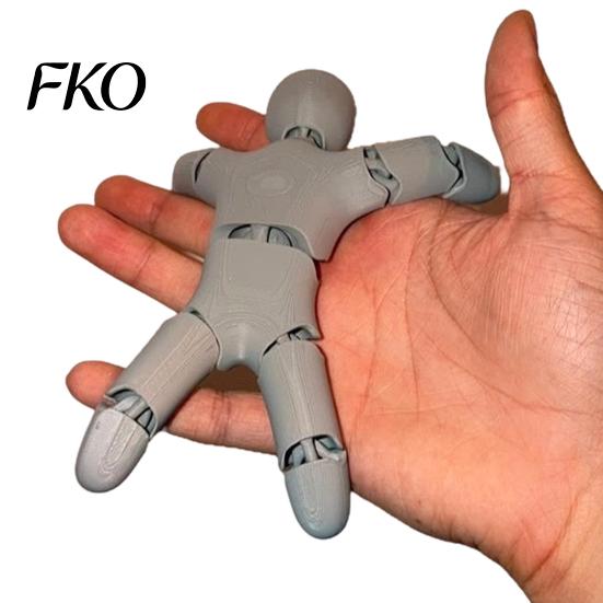 Portable Fidget Figure 3D Printed Articulated Figure, Movable Joints Figurine, Compact Decompression Toy Small Robot Desk for Kids Adults, Stress