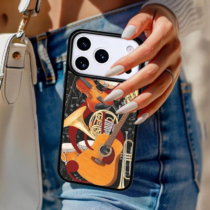 Musical Music Note Phone Case For iPhone 17 Air 14 15 13 12 Max Cover For Apple 16e 11 Pro Max Plus Coque