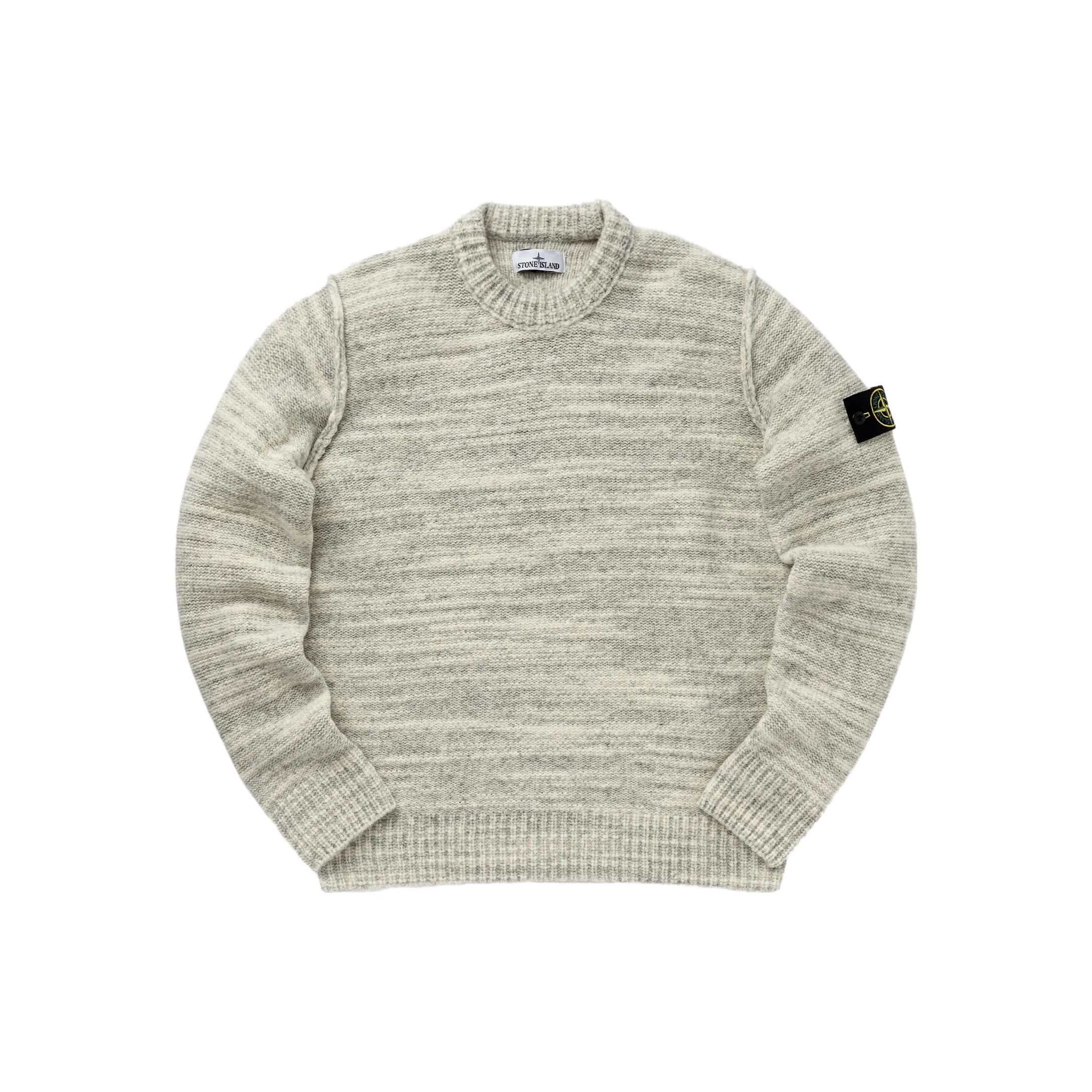 Stone Island Gestreept Ronde Hals Losse Pasvorm Lange Mouwen Trui Heren trui Wit 7915532D3-V0097 M