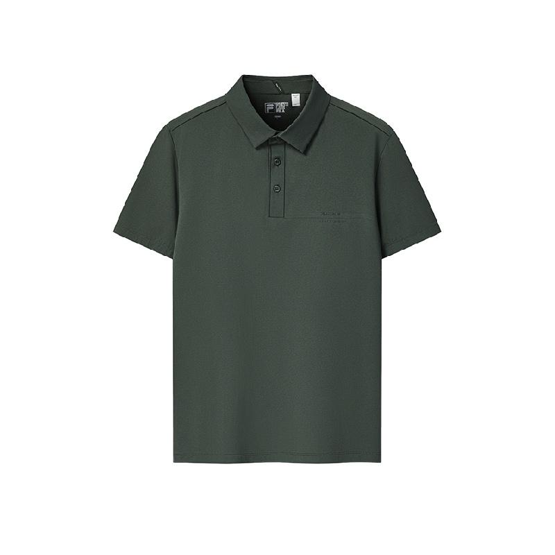 

FILA White Cool Touch Business Casual Short Sleeve Polo Shirt Men tops F11M623135F-DG 2XL