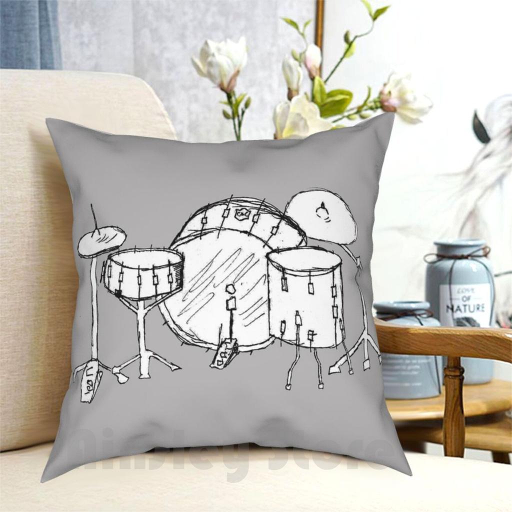 Schlagzeug Zeichnung Kissenbezug Bedruckt Zuhause Weiches Dekokissen Schlagzeug Drumkit Schlagzeuger Schlagzeugset Trommel Schlaginstrumente Musik Perkussion
