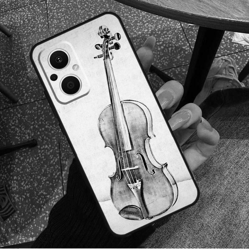 Music Violin For OPPO Reno 10 11 12 13 14 Pro 7 8 Lite 8T 11F 12F 13F 14F OPPO Find X8 X9 X5 X6 Pro Case