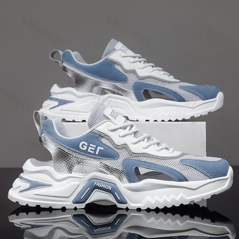 Fashion Men Sandals Mesh Breathable Shoes Men's Comfortable Non-slip Trendy Casual Sandals 2025 New Hollow Men's Sneakers Sandal