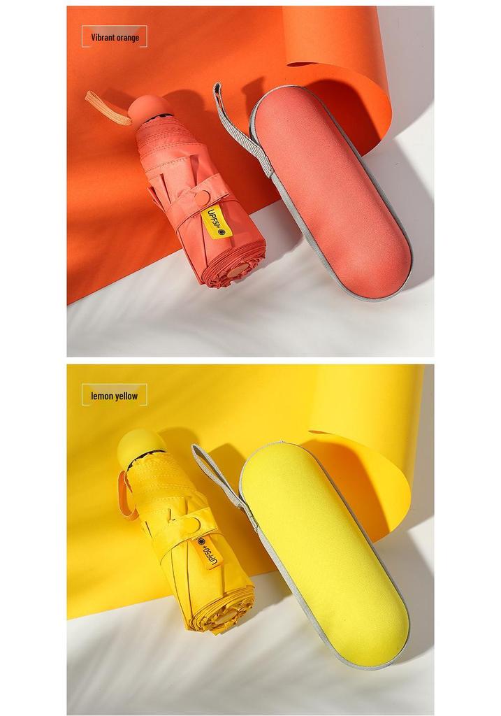 Women's 5-Fold Mini Sun & Rain UV Protection Umbrella – Ultra-Light & Dual Use