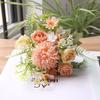 Fleurs Artificielles Haute Simulation Pétales en Soie Toucher Réel Tiges en Fil de Fer Réglables Roses Mixtes Hortensias Marguerites Sans Entretien Décoration de Maison Cadeaux