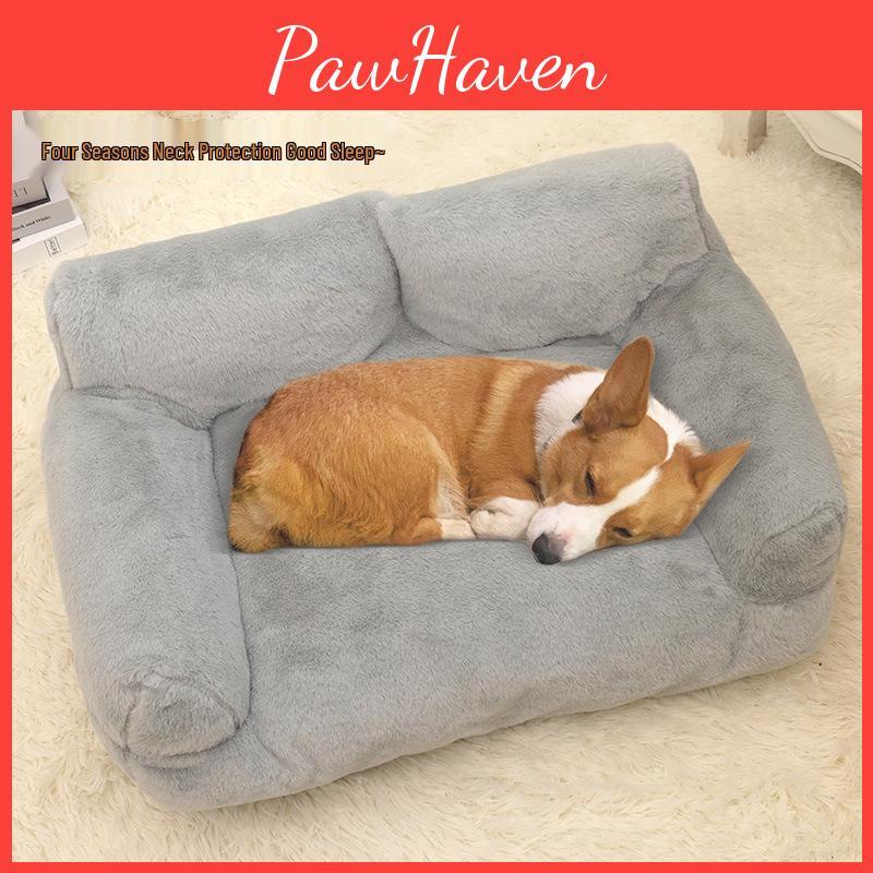 Large Extra Pet Soft Sofa Four Seasons Rabbit Fur Bed For Cats Dogs