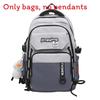 Capacity Large Backpack And Shoulder Bag With Color Blocking And Letter Decor