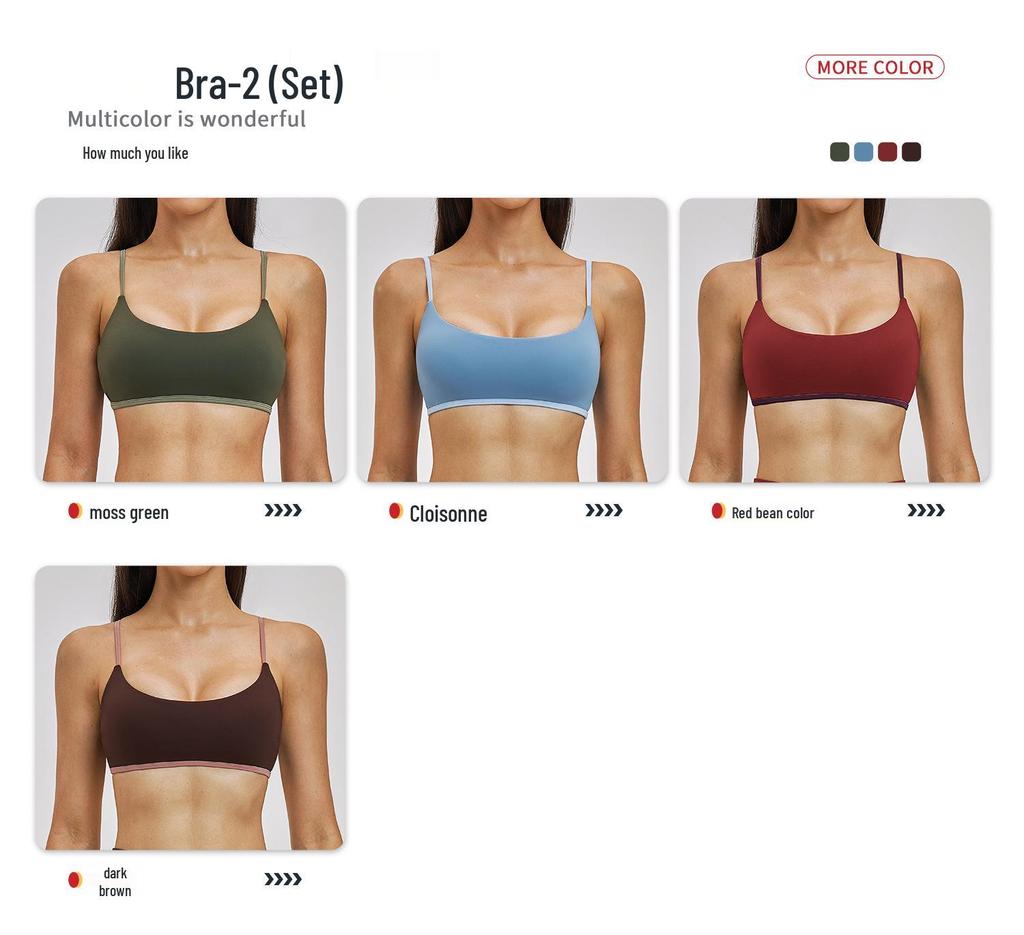 Stilvolles rückenfreies Sportset für Damen mit dünnen Trägern für Yoga & Laufen - 6116