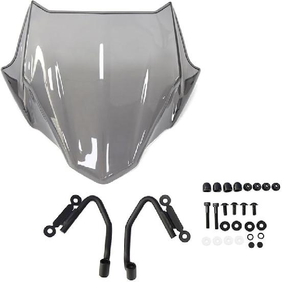 Motorcycle Accessories Windshield Windscreen Aluminum Kit Deflector Compatible with CB500F CB-500F CB400F CB 500F 400F 2016-2023(Light Gray)