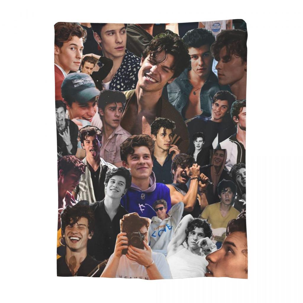 SShawn Mendes Musician Blanket Fleece Sofa Throw Blanket Lightweight Throw Blankets for  Bedroom Outdoor Throws Bedspread Quilt
