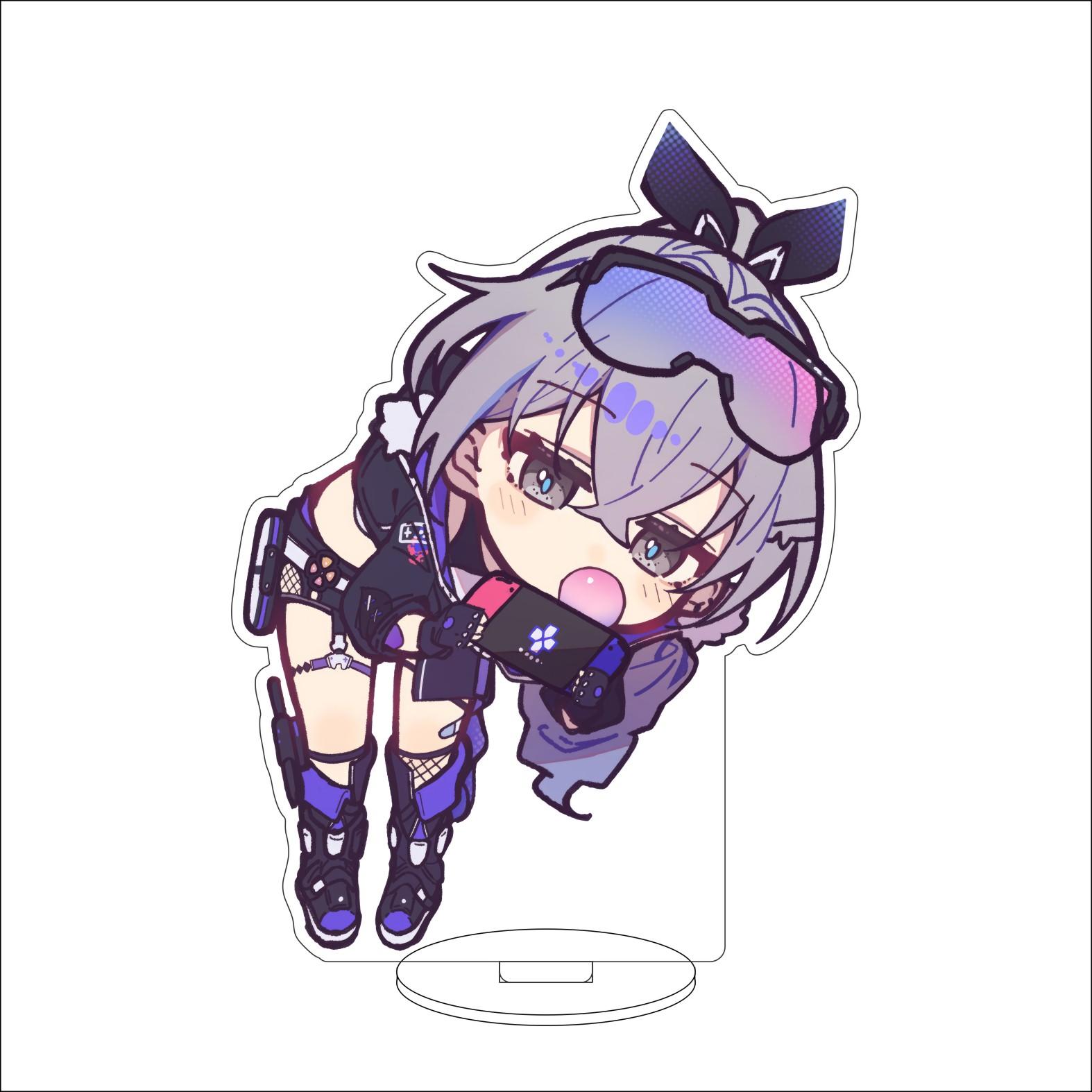 

16CM Anime Honkai Star Rail Cosplay Acrylic Stand Ornaments Silver Wolf Figure Stand Halloween Gifts 16CM