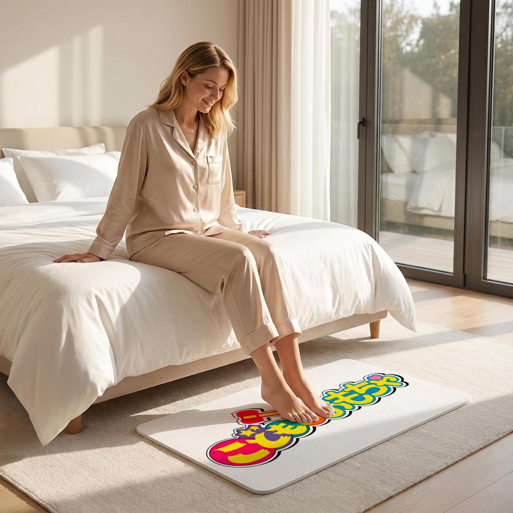 K-Kodocha Game Fashion Floor Mat Super Absorbent Diatomite Bath Mat Quick Dry, Non-slip And Water-absorbing Floor Mat