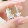 Sparkling Cubic Zirconia Ear Climber Earrings Hypoallergenic Silver Tone Light Comfortable for All Day Long Wear