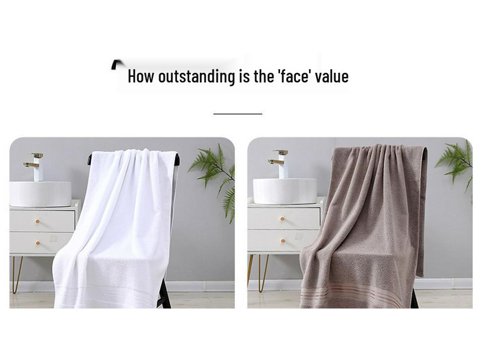 600g Thick Pure Cotton Oversized Bath Towel, 160x80cm, Large Hotel & Home Wrap