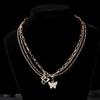 Pearl double-layer love necklace light luxury high-grade multi-layer titanium steel sweater chain imitation pearl collarbone chain neck chain female