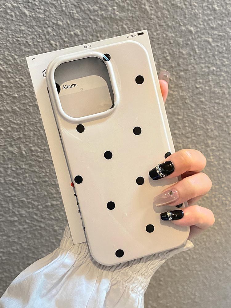 Sterne Beliebter Stil Ins Polka Dot Design Handyhülle Für iPhone 17 Pro Max 16 15 13 14 Glänzend IMD TPU Rückseite