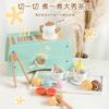 Early Education Simulation Children'S Play House Fireplace Tea Toy Wooden Kitchen Toy Girl Birthday Gift Set