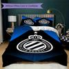 Club Brugge K V Pattern Bedding Uilt Set Uilt Cover Pillowcase Home Decoration Birthday Gift (1 * Duvet Cover + 2 * Pillowcase  Without Core)