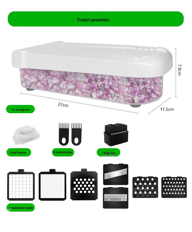Multi-Function Manual Vegetable Cutter & Grater - Carrot & Potato Slicer