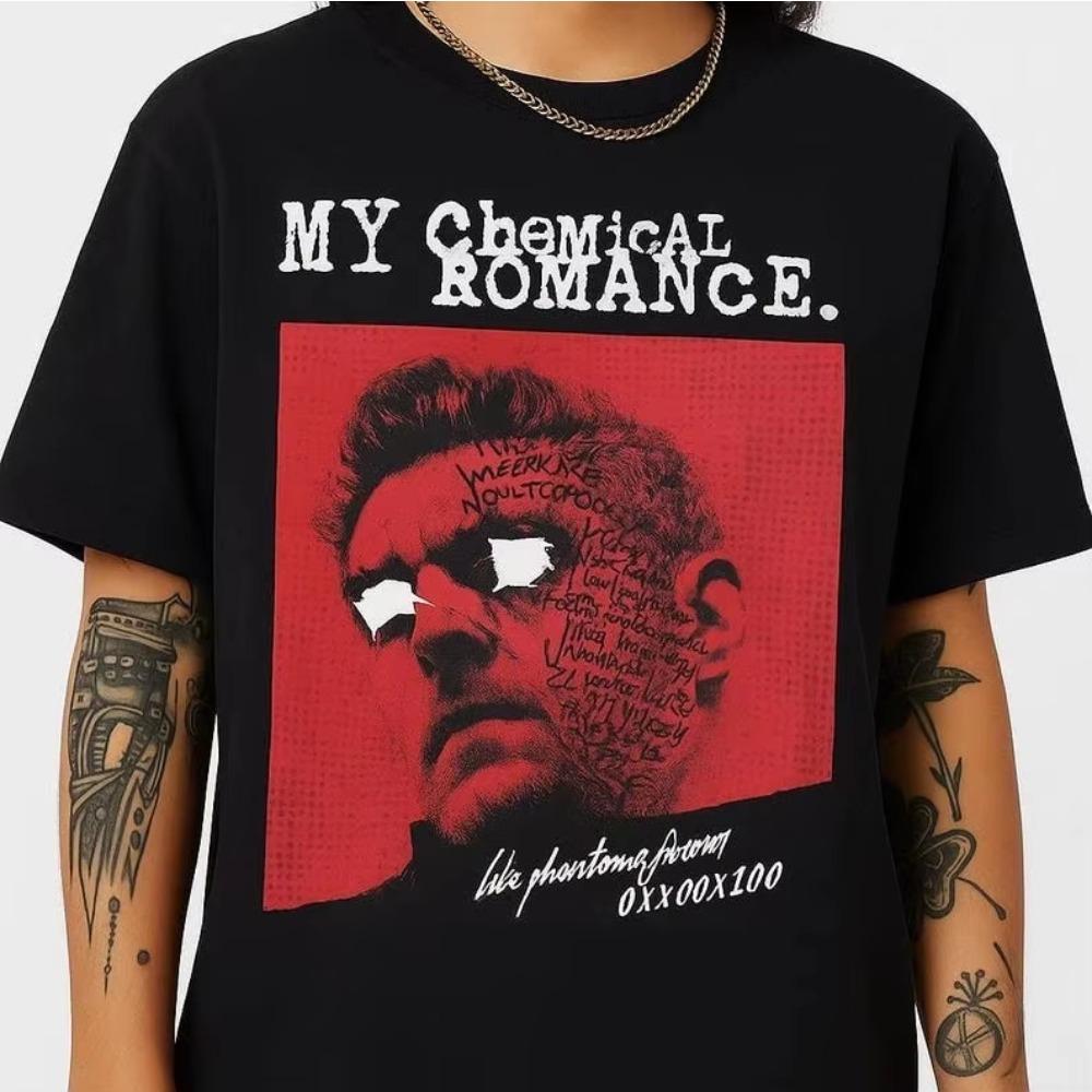 

My Chemical Romance Cotton T-Shirts Emo Punk Band Fan Tee MCR Like Phantoms Forever Vintage T Shirts S