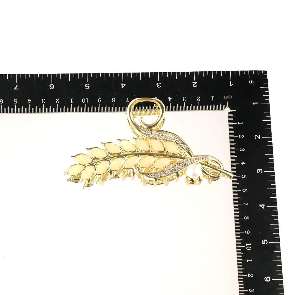 with Pearls Wheat Ear Hair Grab Headdress Luxury Hair Claw Elegance Shark Clip  Back of The Head