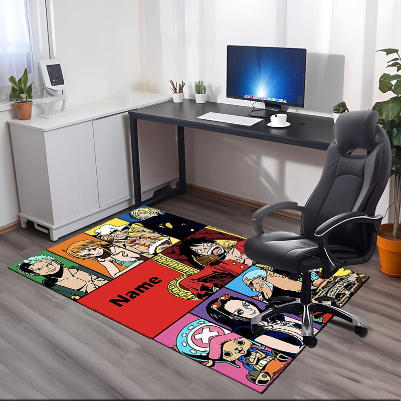 Custom Name One Piece Printed Carpet, for Office Chair Living Room Bedroom Kitchen Room Decor Gifts.