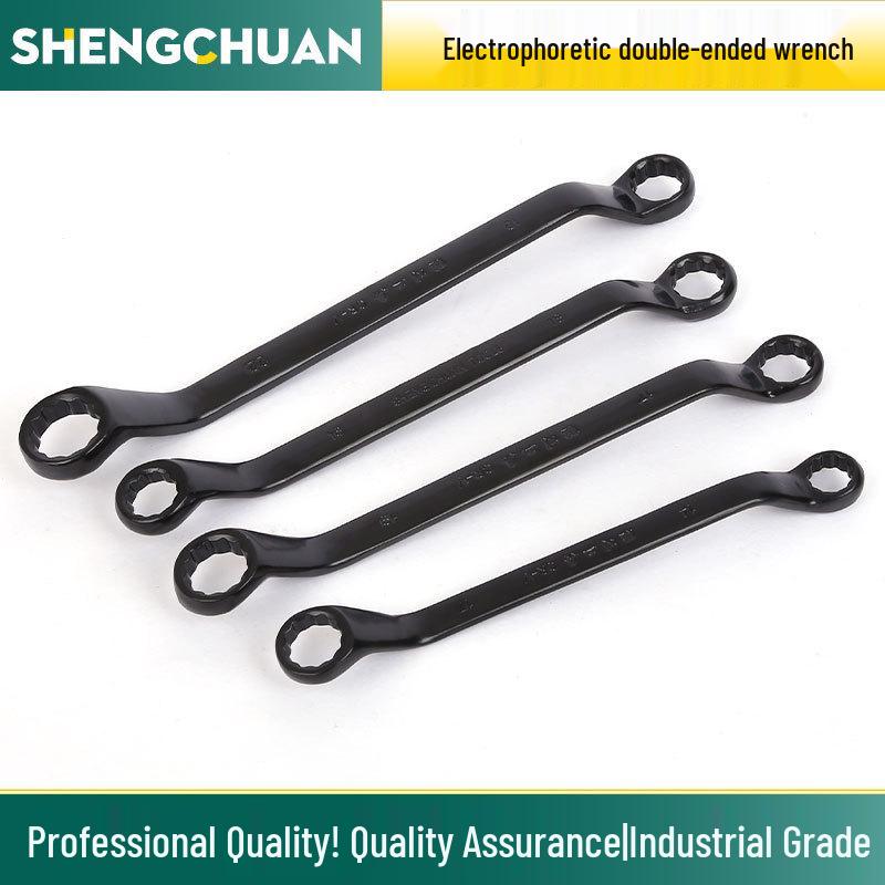45 Steel Double-Ended Box-End Wrench for Auto Repair with Mirror Finish