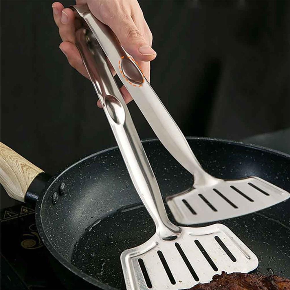 Fried Fish Clip Barbecue Food Clip Stainless Steel Bread Tongs Kitchen Utensil