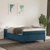 Box Spring Bed Frame Dark Blue 120 x 200 cm Velvet