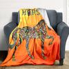 1Pc Colorful Horse Artwork Blanket Soft And Comfortable Casual Warm Camping Travel Christmas Halloween Xmas Gift M924445